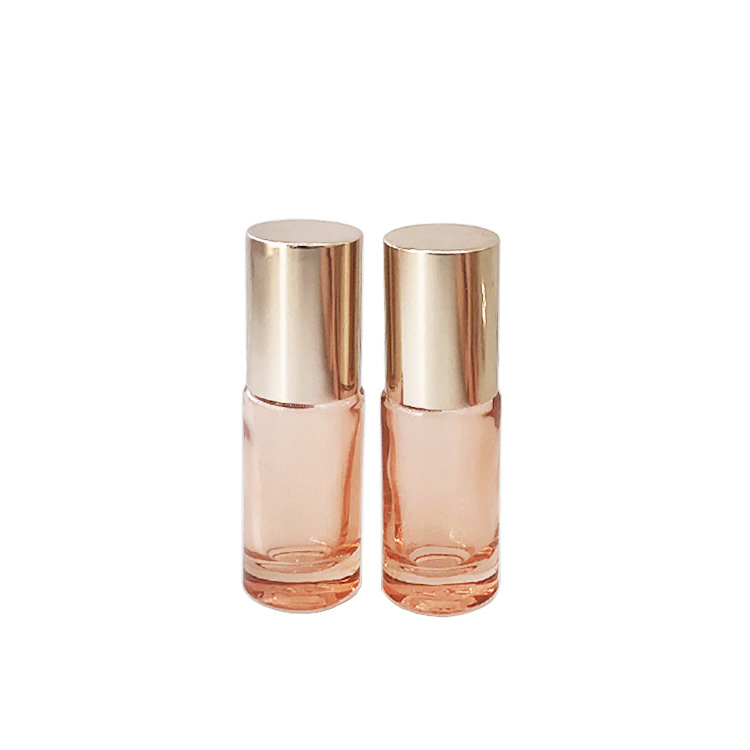 Wholesale 5ml Pink Essential Oil bottle Lip Oil Roller Glass Roll On Bottle