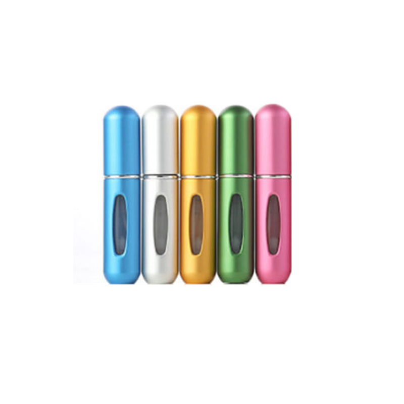 Wholesale 5ml pocket size travel refillable aluminum perfume atomizer spray bottles for perfume