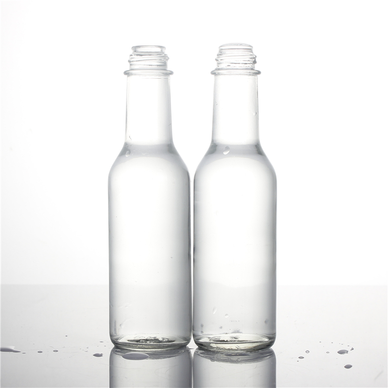 Wholesale 5oz 150ml clear flint glass empty Olive oil hot chili sauce vinegar screw cap woozy glass bottles