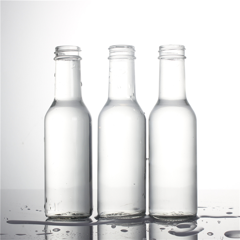 Wholesale 5oz 150ml clear flint glass empty Olive oil hot chili sauce vinegar screw cap woozy glass bottles