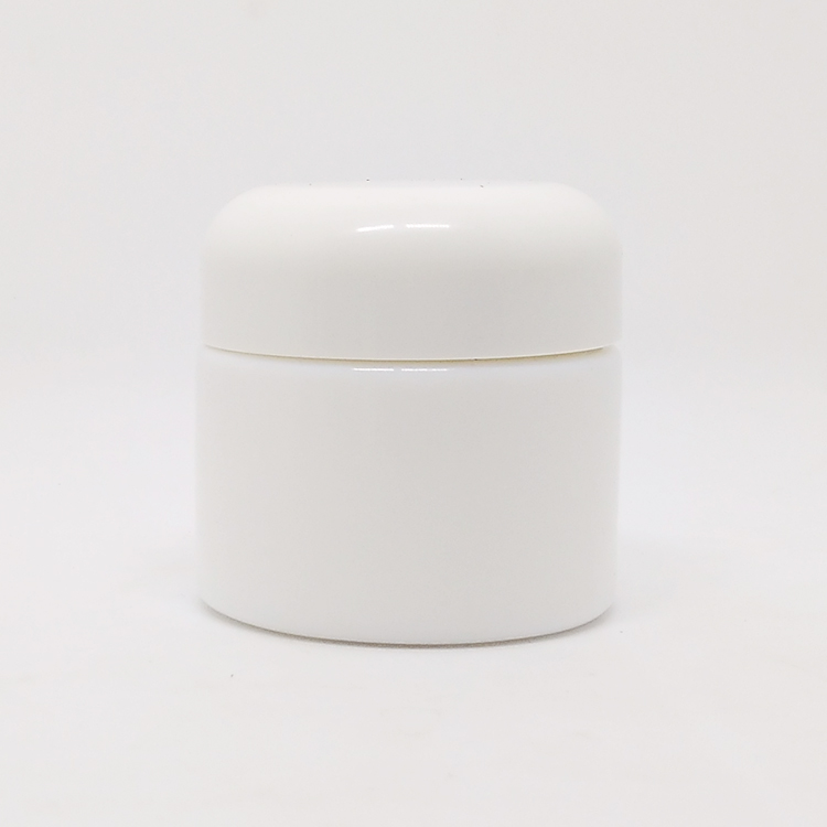 Wholesale 60g porcelain opal white jar cosmetic with white lid