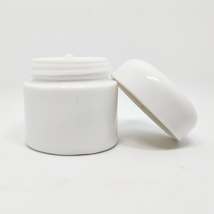 Wholesale 60g porcelain opal white jar cosmetic with white lid