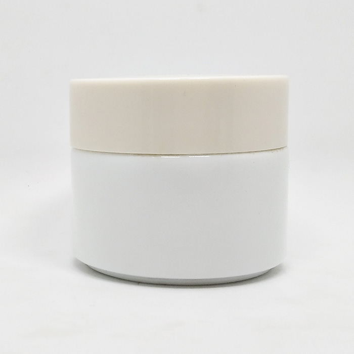 Wholesale 60g porcelain opal white jar cosmetic with white lid