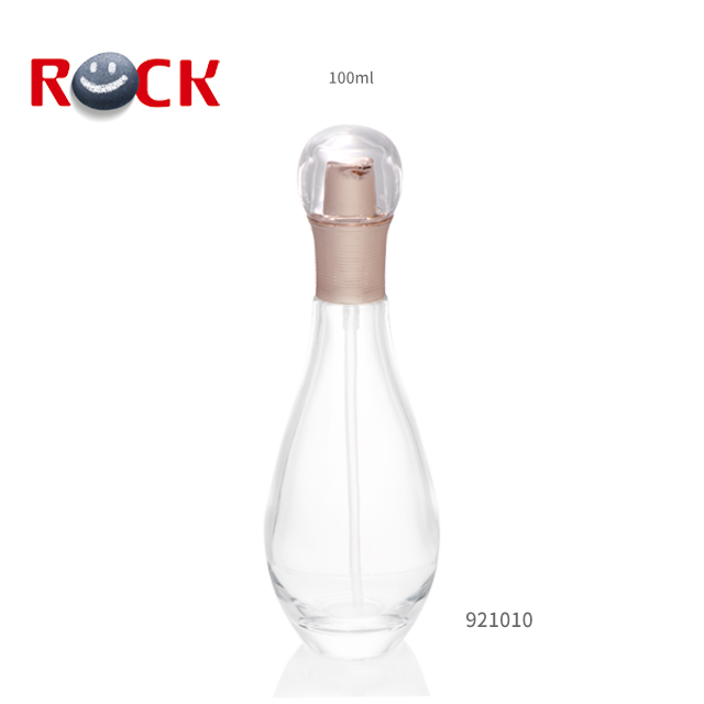 Wholesale 60ml 100ml 150ml Bowling Shape Pink Transparent Glass Lotion Bottle Perfume Bottle