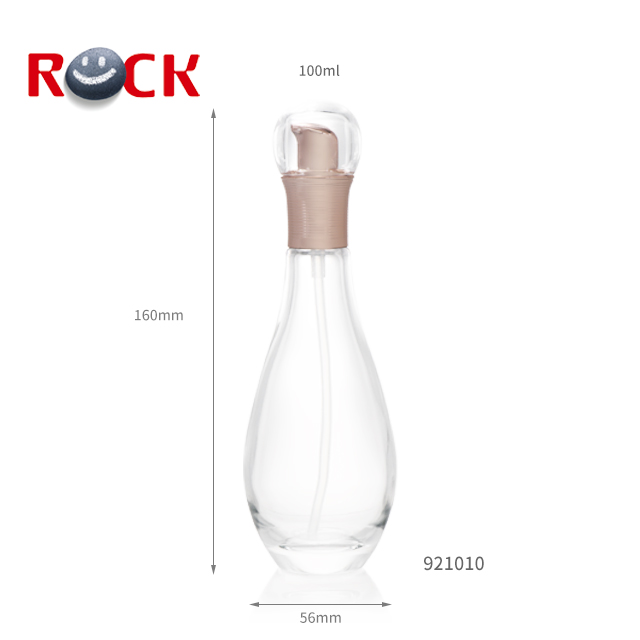 Wholesale 60ml 100ml 150ml Bowling Shape Pink Transparent Glass Lotion Bottle Perfume Bottle