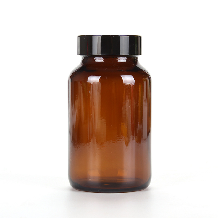 Wholesale 60ml 75ml 50ml 120ml 200ml 250ml 300ml 400ml 500ml Clear Amber Empty Pill Bottle Capsule Glass Bottles For Medicine