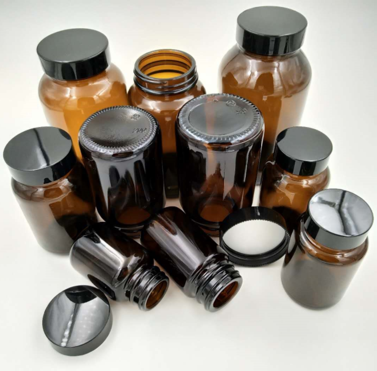 Wholesale 60ml 75ml 50ml 120ml 200ml 250ml 300ml 400ml 500ml Clear Amber Empty Pill Bottle Capsule Glass Bottles For Medicine