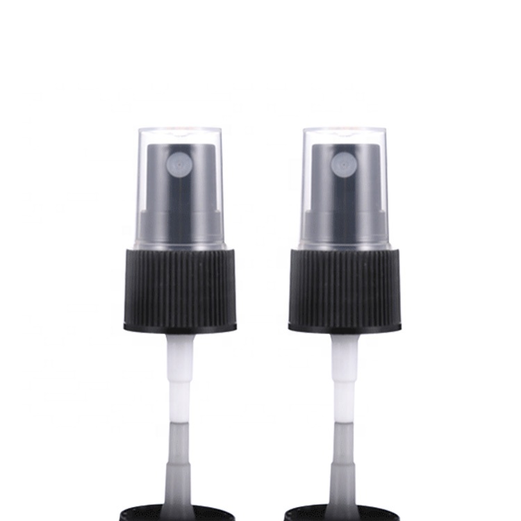 Wholesale 60ml empty cosmetic boston glass spray bottle with black plastic sprayer