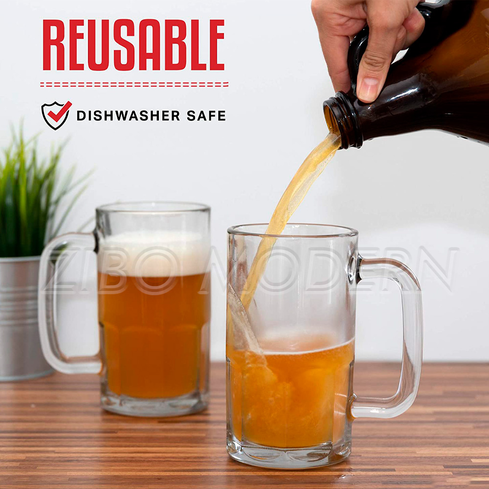 Wholesale 64oz 2L amber beer glass bottle growler with screw cap