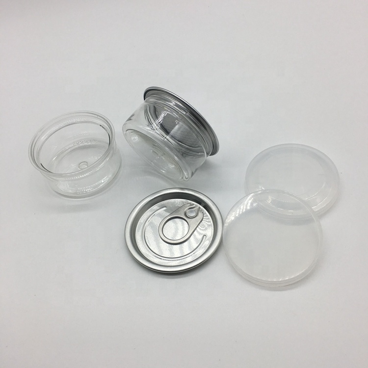 Wholesale 65x30mm Small Weed Packaging Pet Plastic Can With Easy Open Lid