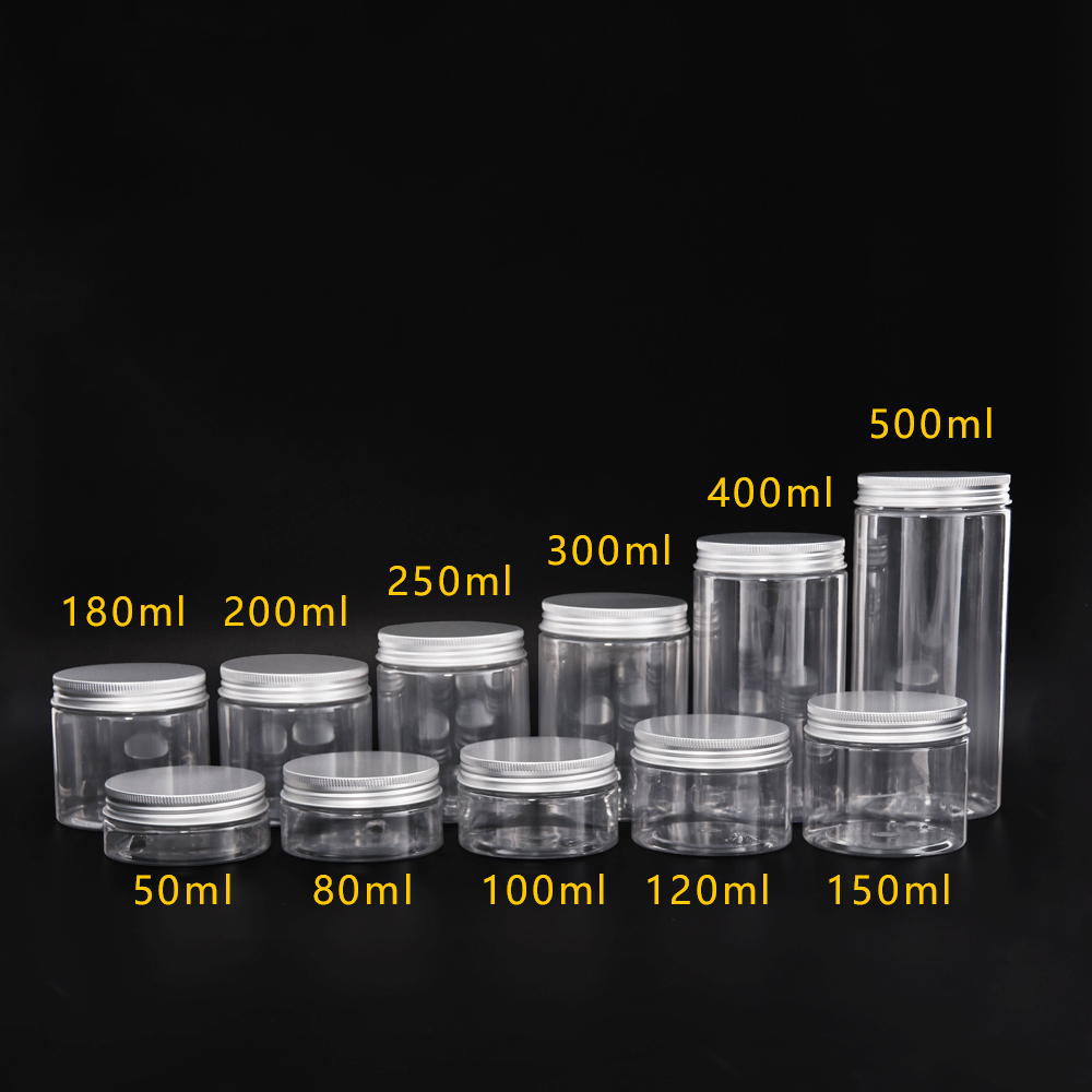Wholesale 68mm Wide Mouth Hair Cream Body Butter Conditioner Containers 50g 80g 100g 120g 150g 180g 200g 250g 300g 400g 500g