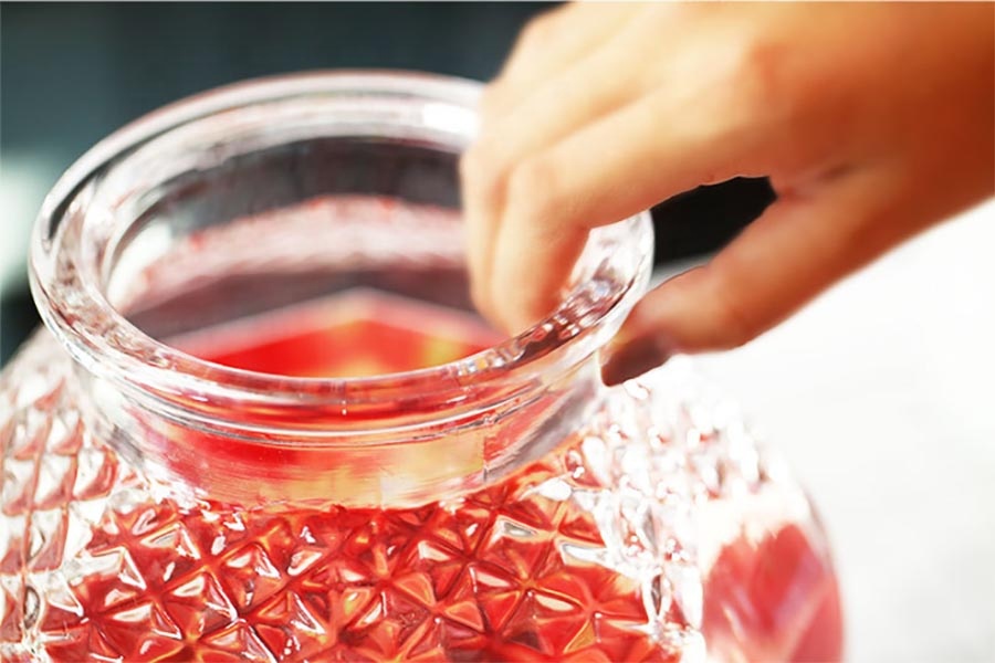 Wholesale 6L Diamond Wine Glass Bottle Storage Glass Jar With Tap