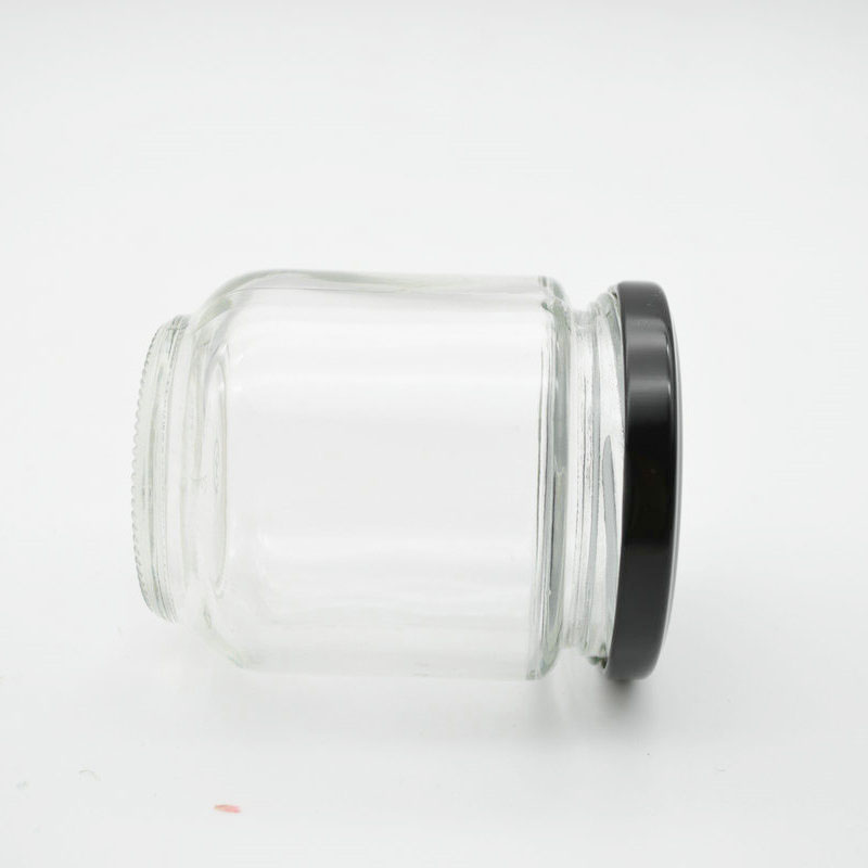 Wholesale 6oz 180ml Clear Round Shaped Glass Storage Jar Storage Food Honey Glass Jar With Metal Lid