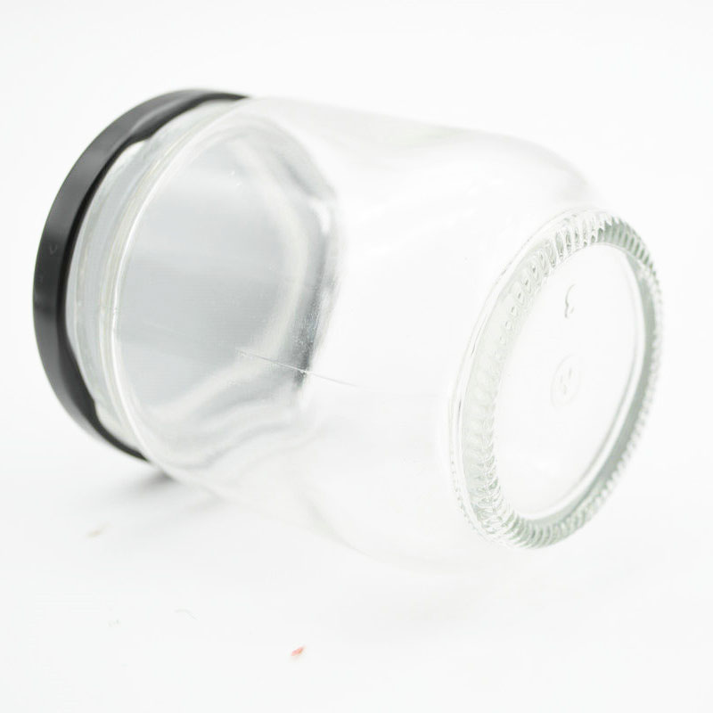 Wholesale 6oz 180ml Clear Round Shaped Glass Storage Jar Storage Food Honey Glass Jar With Metal Lid