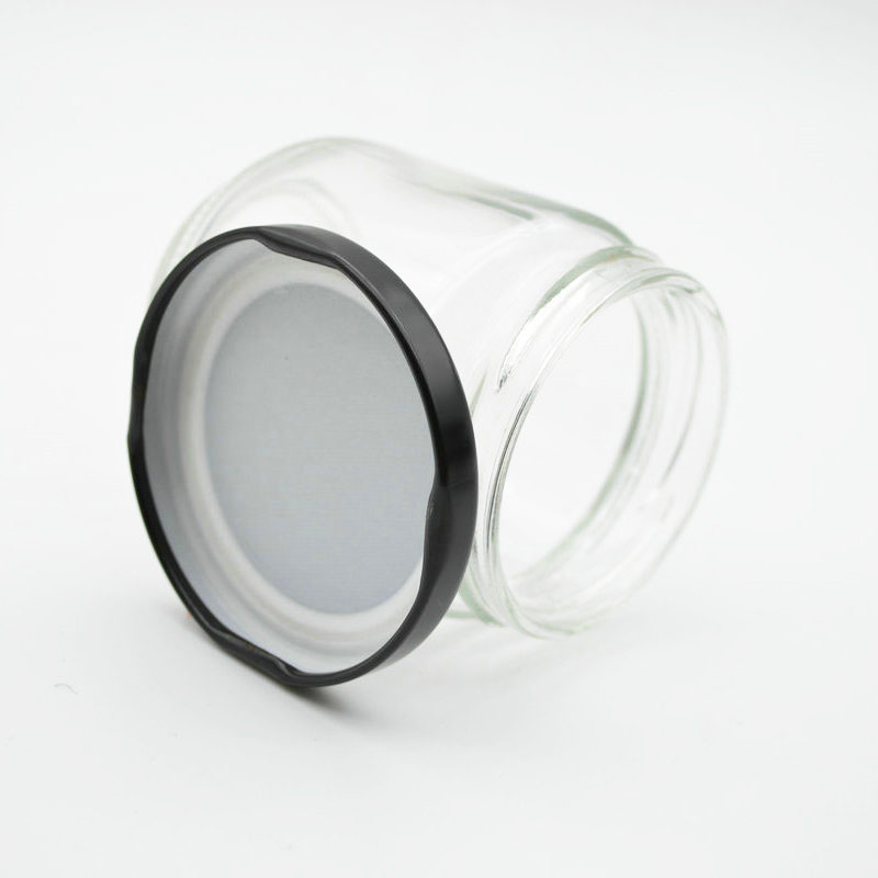 Wholesale 6oz 180ml Clear Round Shaped Glass Storage Jar Storage Food Honey Glass Jar With Metal Lid