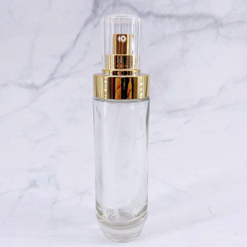 Wholesale 6pcs/set Cosmetic Glass Bottle 30g 100ml Transparent Glass Bottle Cream Jars Empty Cosmetic