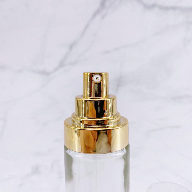 Wholesale 6pcs/set Cosmetic Glass Bottle 30g 100ml Transparent Glass Bottle Cream Jars Empty Cosmetic