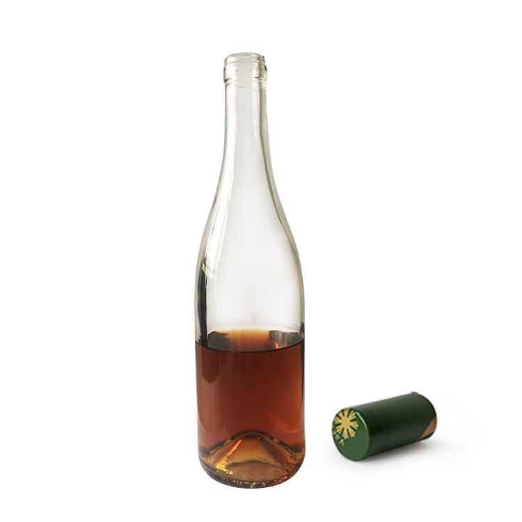 Wholesale 750 ml Burgundy sample size sparkling wine bottle CY-019