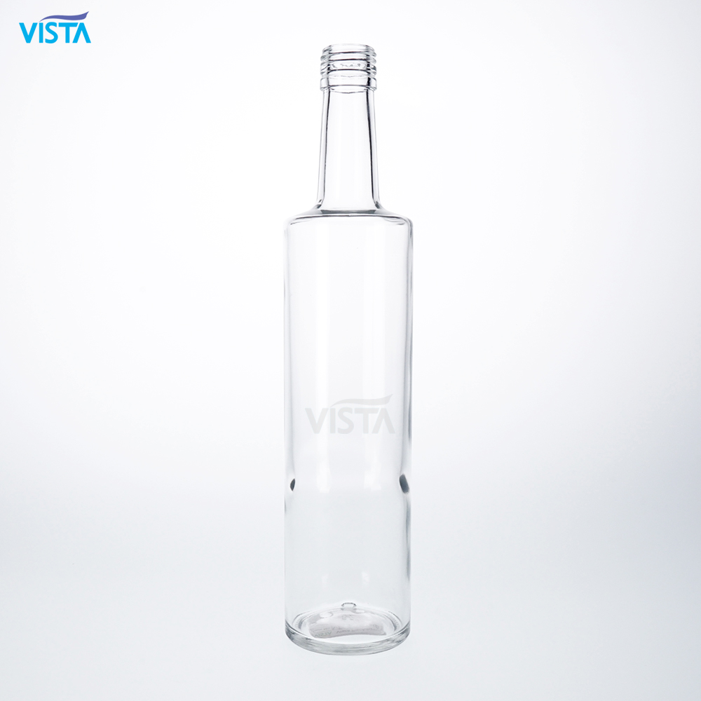 Wholesale 750ml Flint Transparent Glass Bottle Vodka Whisky Spirit Liquor Bottle For Sale With Screw Top