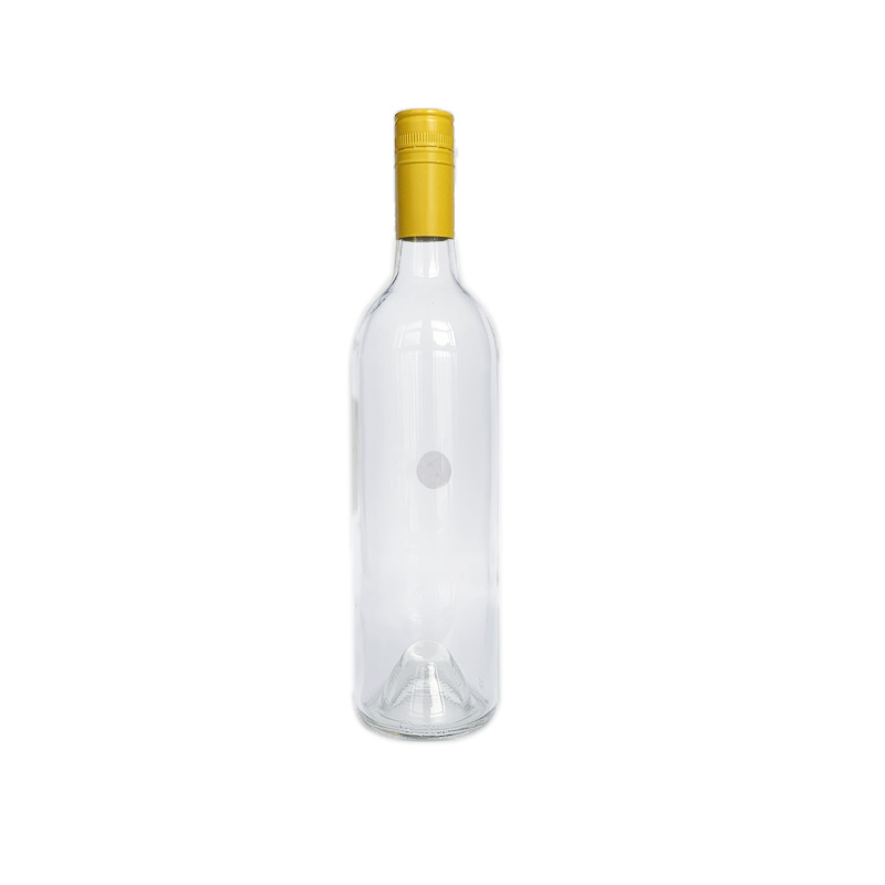 Wholesale 750ml clear flint wine glass bottle