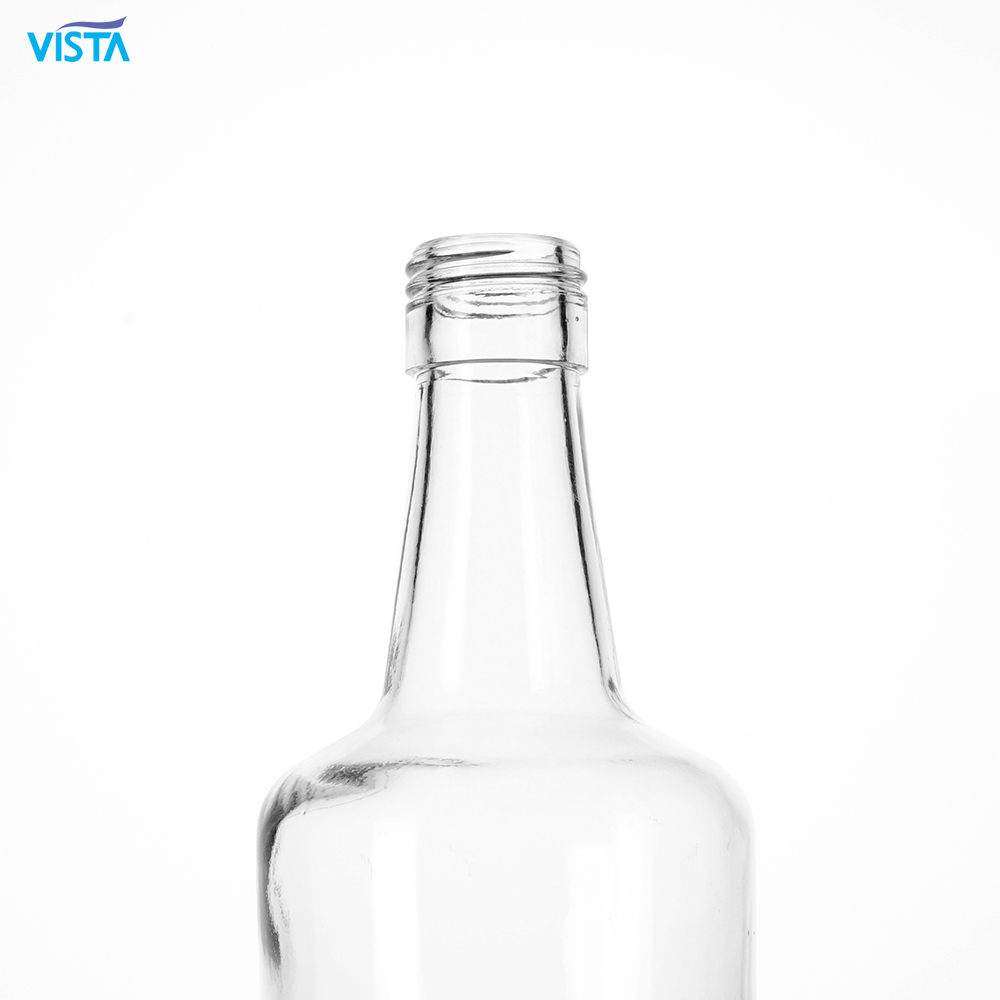 Wholesale 750ml fancy vodka alcohol spirits liquor whisky glass bottle with screw cap
