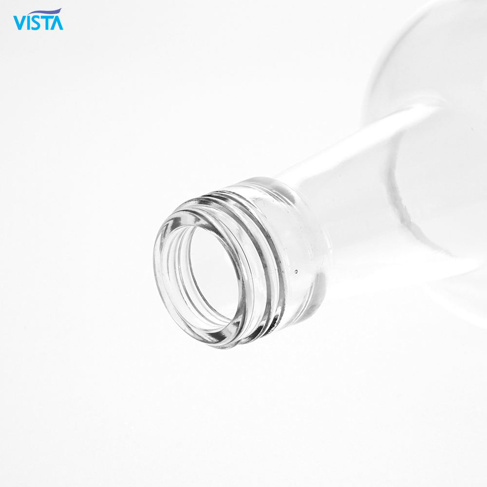 Wholesale 750ml fancy vodka alcohol spirits liquor whisky glass bottle with screw cap