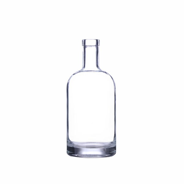 Wholesale 750ml nordic glass bottle for liquor with cork