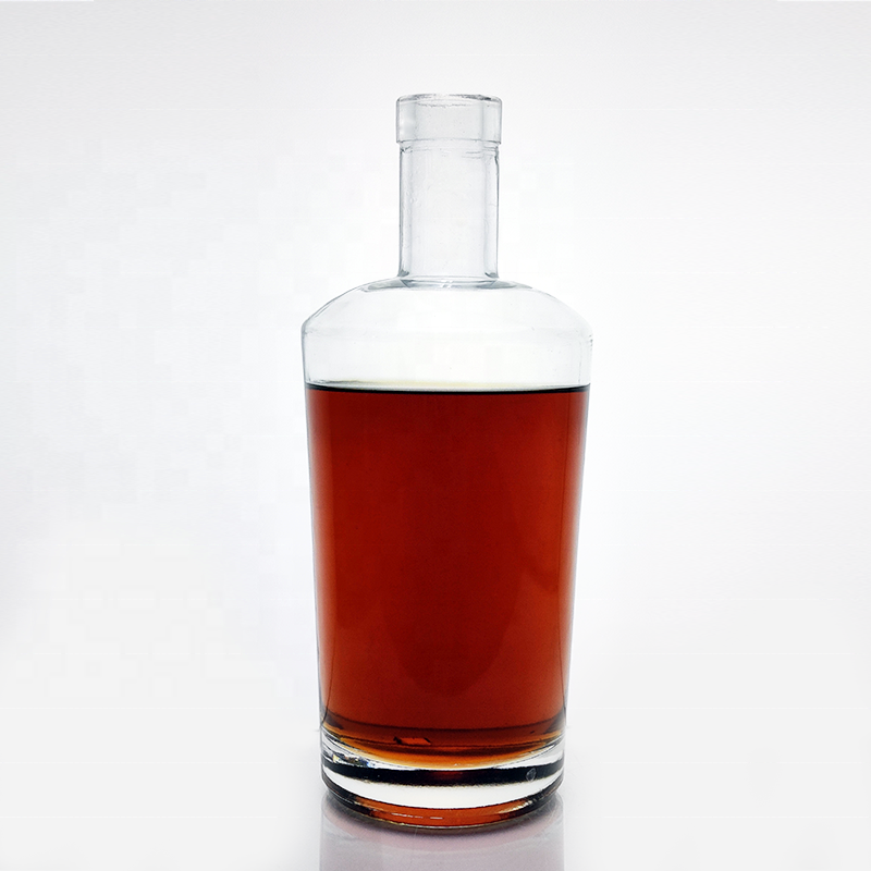 Wholesale 75cl Rum 0.75l Gin Custom Super Round  White Clear Flint Empty Cork Stopper bottle Vodka Glass 750ml Liquor Bottles