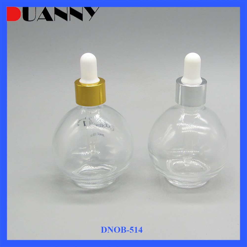 Wholesale 75ml Clear Ball Shape Glass Clear Dropper Bottle
