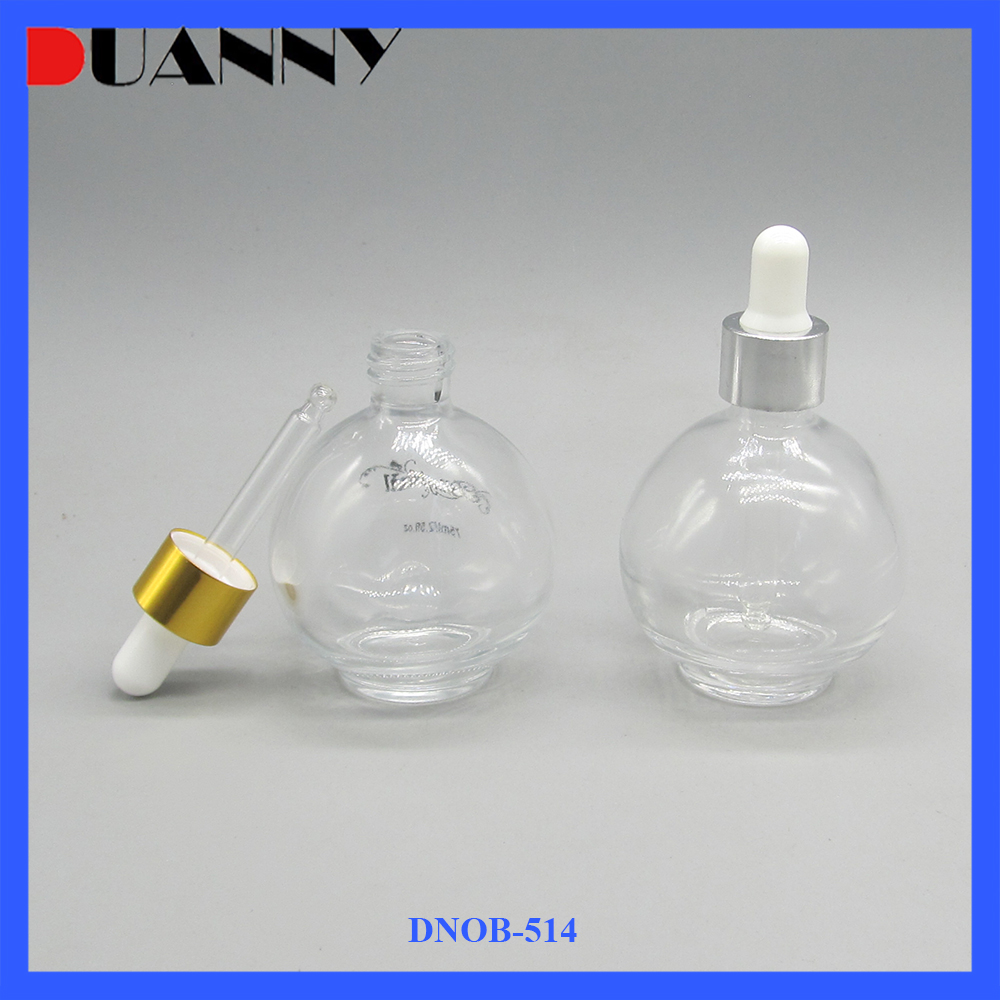 Wholesale 75ml Clear Ball Shape Glass Clear Dropper Bottle
