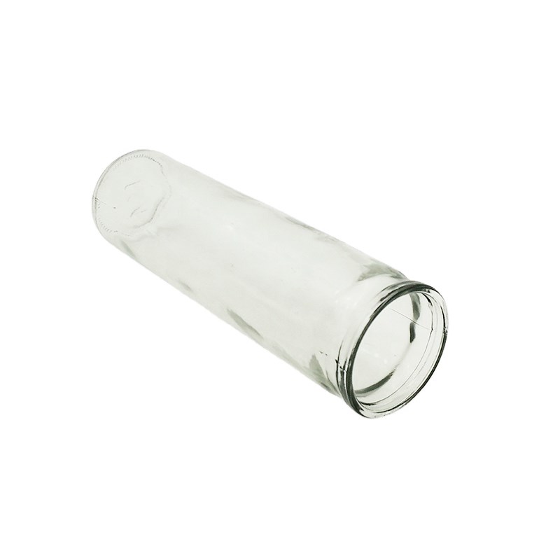 Wholesale 8 inches clear uncowled glass candle jars 400ml