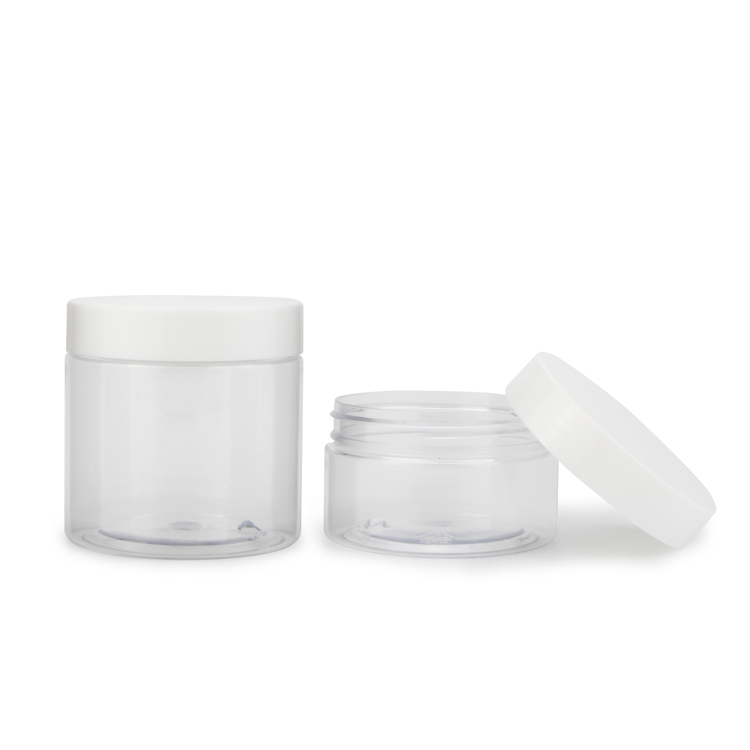 Wholesale 80 100 120 150 180 200 250 300 g empty straight sided jar body butter plastic body butter container with lid