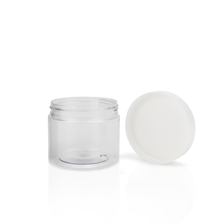Wholesale 80 100 120 150 180 200 250 300 g empty straight sided jar body butter plastic body butter container with lid