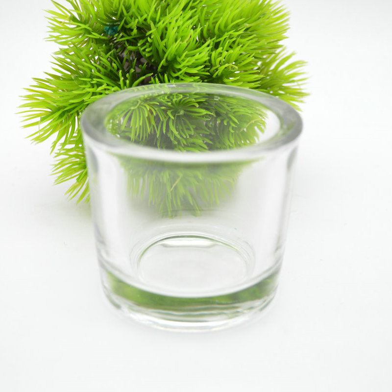 Wholesale 80ml Clear Empty Wide Mouth Container Glass Candle Jars In Bulk