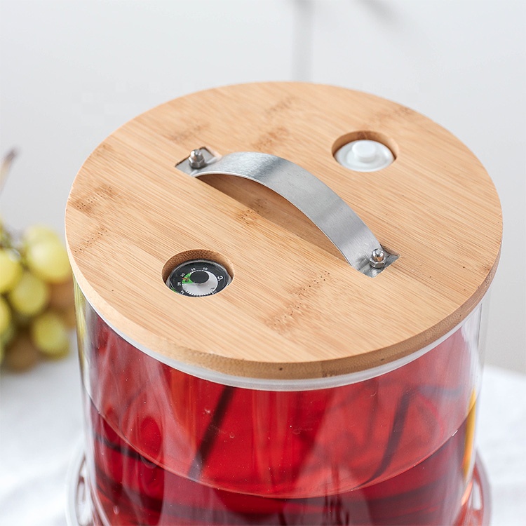 Wholesale 8L brewing wine high borosilicate glass jar sealed enzymes storage glass jar with tap