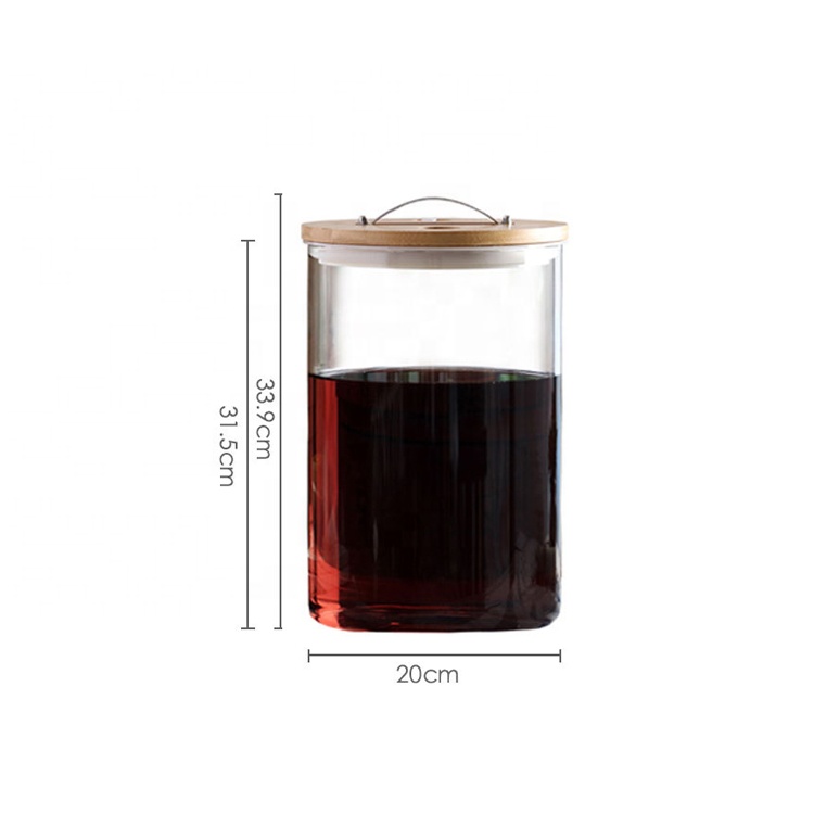 Wholesale 8L brewing wine high borosilicate glass jar sealed enzymes storage glass jar with tap