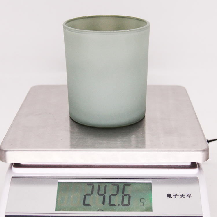 Wholesale 8OZ Clear and Black Frosted Empty Wide Mouth Container Glass Candle Jars With Wood Lid In Bulk