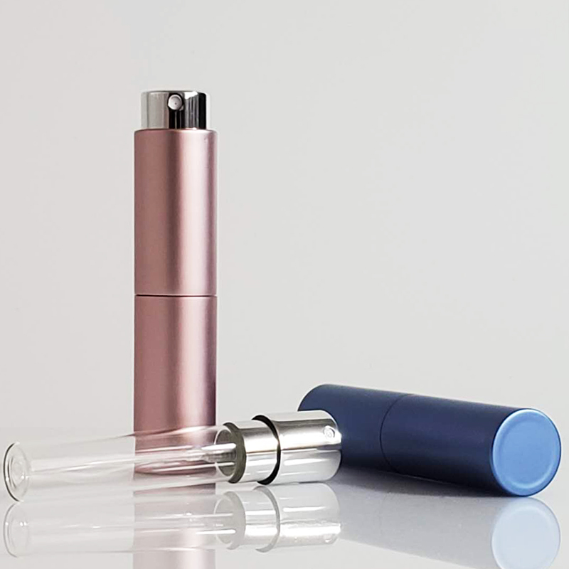 Wholesale 8ml 10ml 15ml 20ml Empty Aluminum Alcohol Sanitizer Refillable Portable Perfume Bottles Atomizer Spray