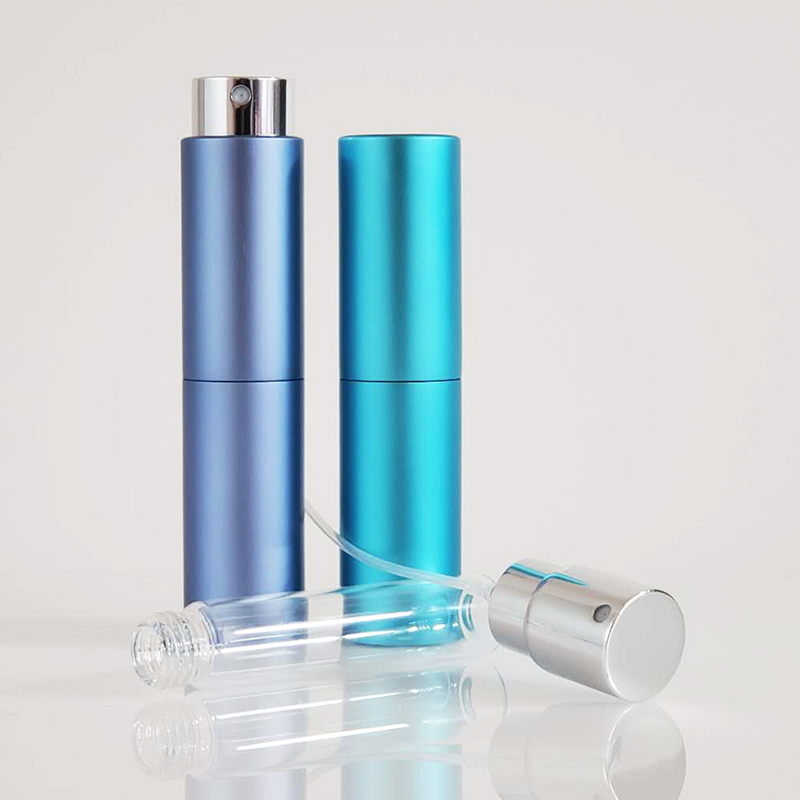 Wholesale 8ml 10ml 15ml 20ml Empty Aluminum Alcohol Sanitizer Refillable Portable Perfume Bottles Atomizer Spray
