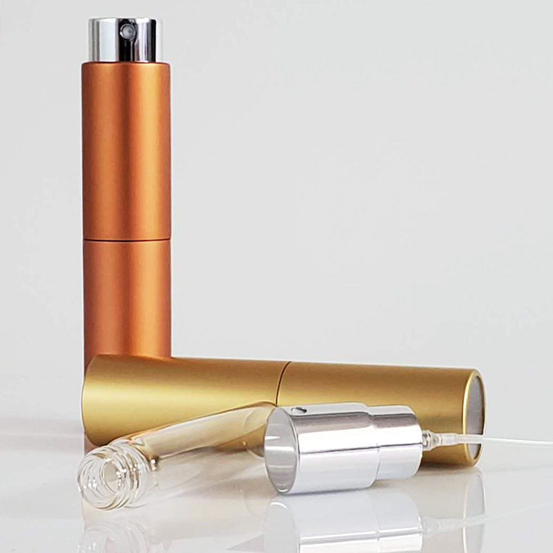 Wholesale 8ml 10ml 15ml 20ml Mini Empty Luxury Round Pocket Metal Custom Refillable Perfume Bottle