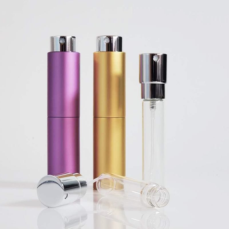 Wholesale 8ml 10ml 15ml 20ml Mini Empty Luxury Round Pocket Metal Custom Refillable Perfume Bottle