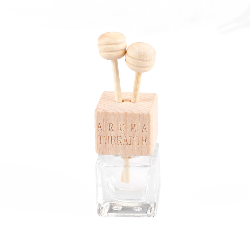 Wholesale 8ml Square Pump Spray Clear Perfume Glass Bottle