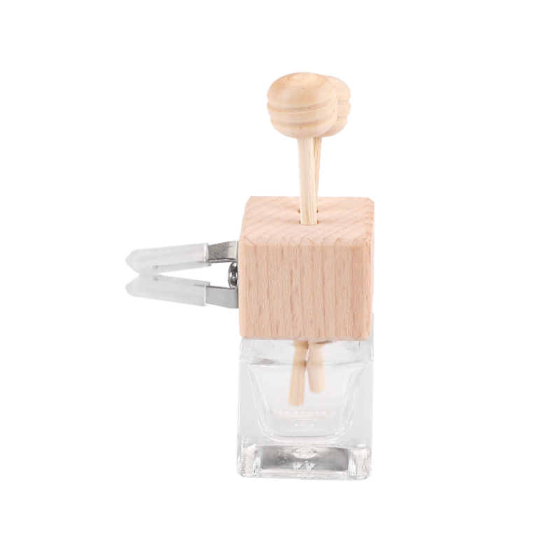 Wholesale 8ml Square Pump Spray Clear Perfume Glass Bottle