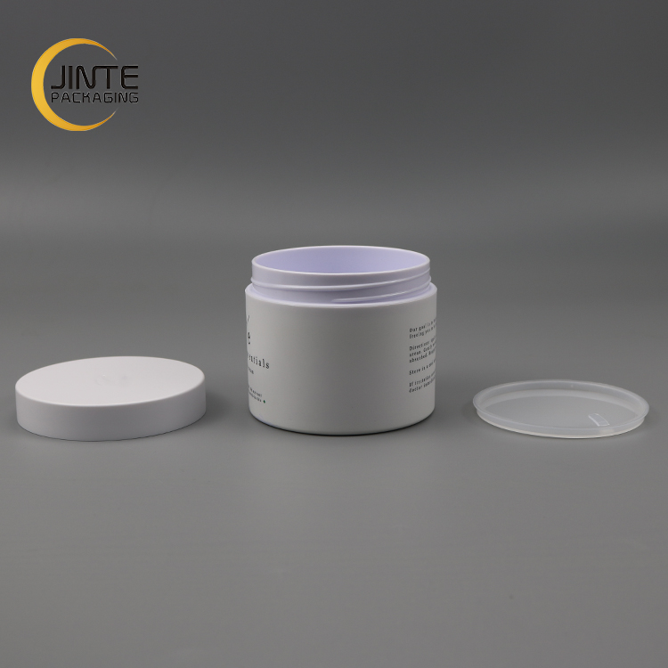 Wholesale 8oz 250g PETG material, Matte white plastic large PETG skin care packaging jar/