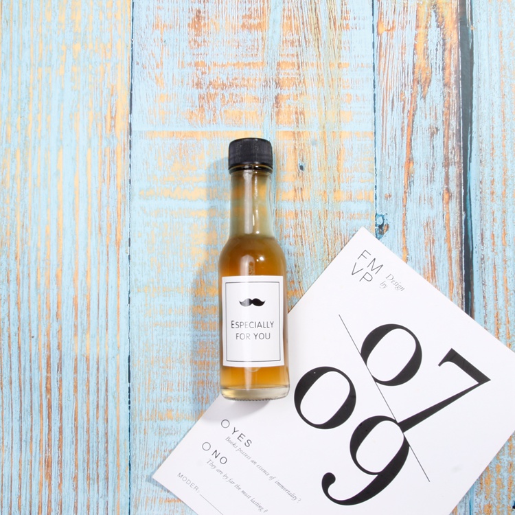 Wholesale 90ml 3OZ Woozy Sauce Glass Bottles Clear Dressing Sauce Bottles Small Spicy Packaging with BlacK Plastic Lids