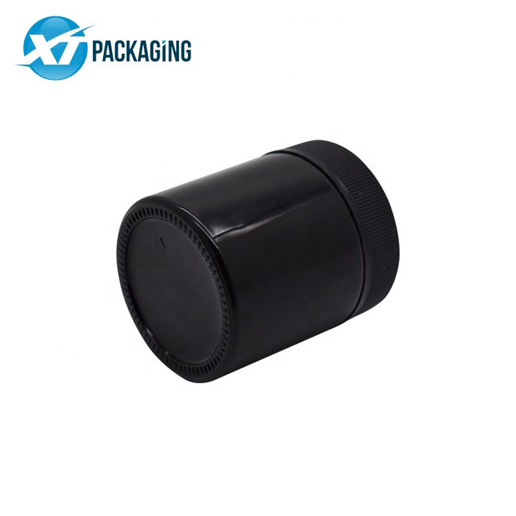 Wholesale Airtight 50ml 100ml Black UV Smell Proof Refillable Tall Wide Mouth Dark Violet Glass Storage Containers Jar