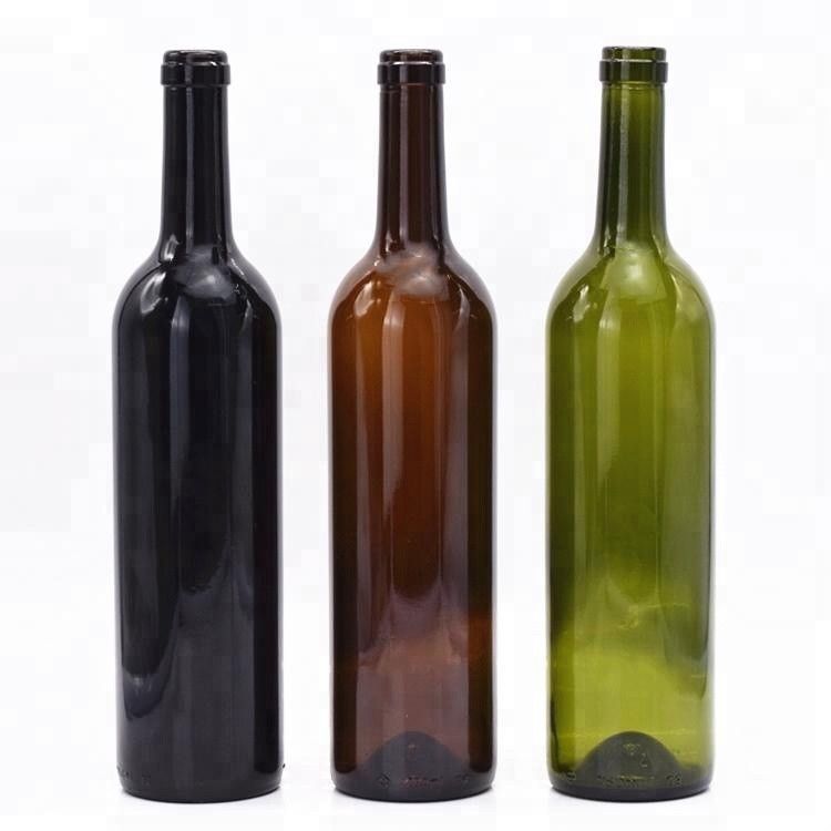 Wholesale All Kinds Of Frosted Empty Bordeaux Red Wine Glass Bottles With Cork