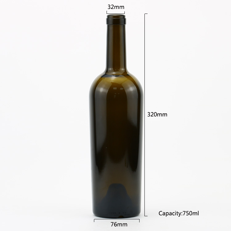 Wholesale All Kinds Of Frosted Empty Bordeaux Red Wine Glass Bottles With Cork