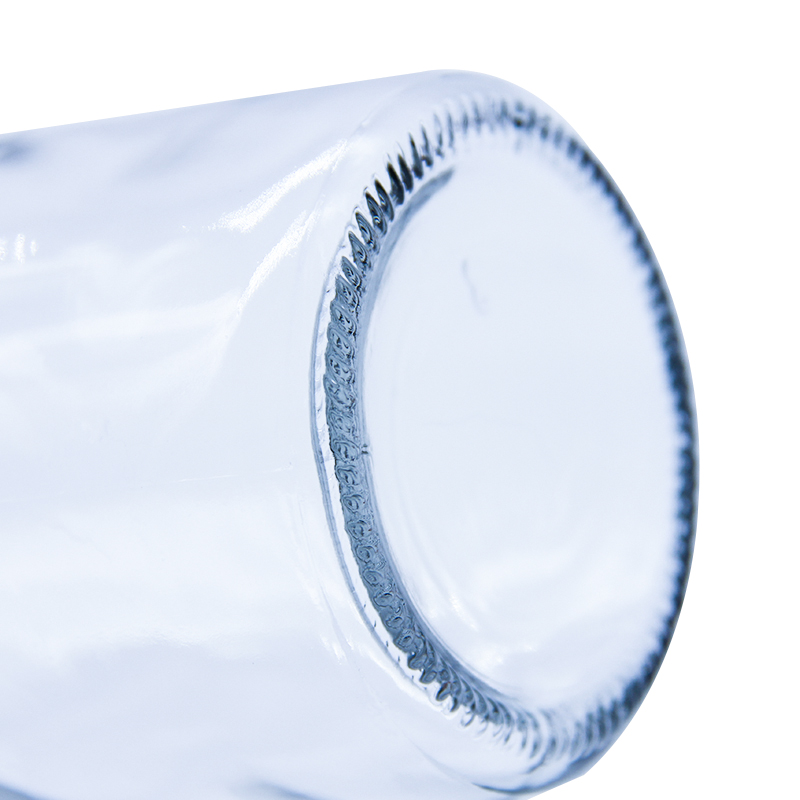 Wholesale Aluminum Cap Clear Round Glass Beverage Bottle Drinking For Kombucha Cold Brew Juice With Logo Printing
