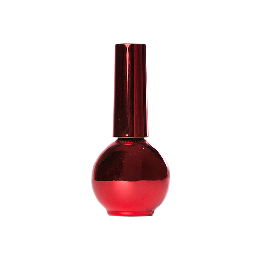 Wholesale Aluminum Cap High Quality Shimmery Colored 15ml Empty Cosmetic Sphere Nail Polish Bottle Package